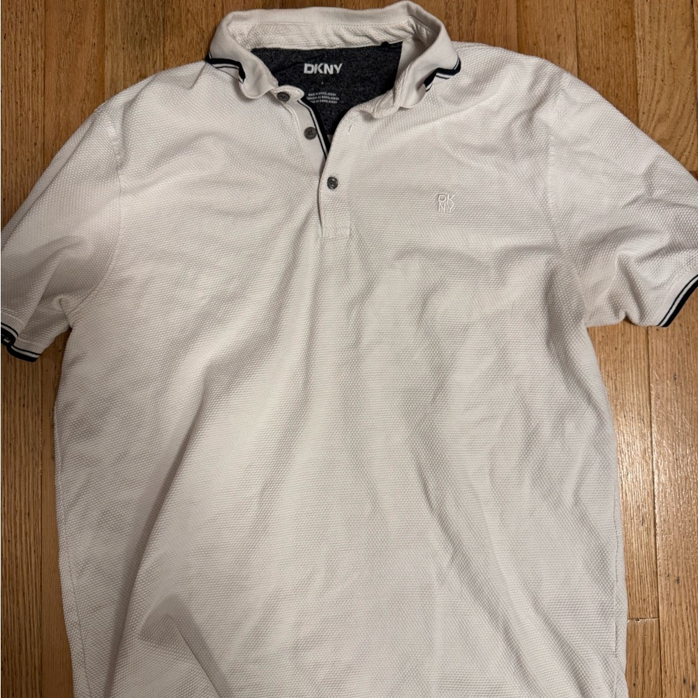 DKNY Classic White Polo Shirt for Men